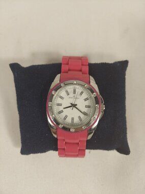 NOS Anne Klein 1991 Y2K Hot Pink Rhinestone Watch